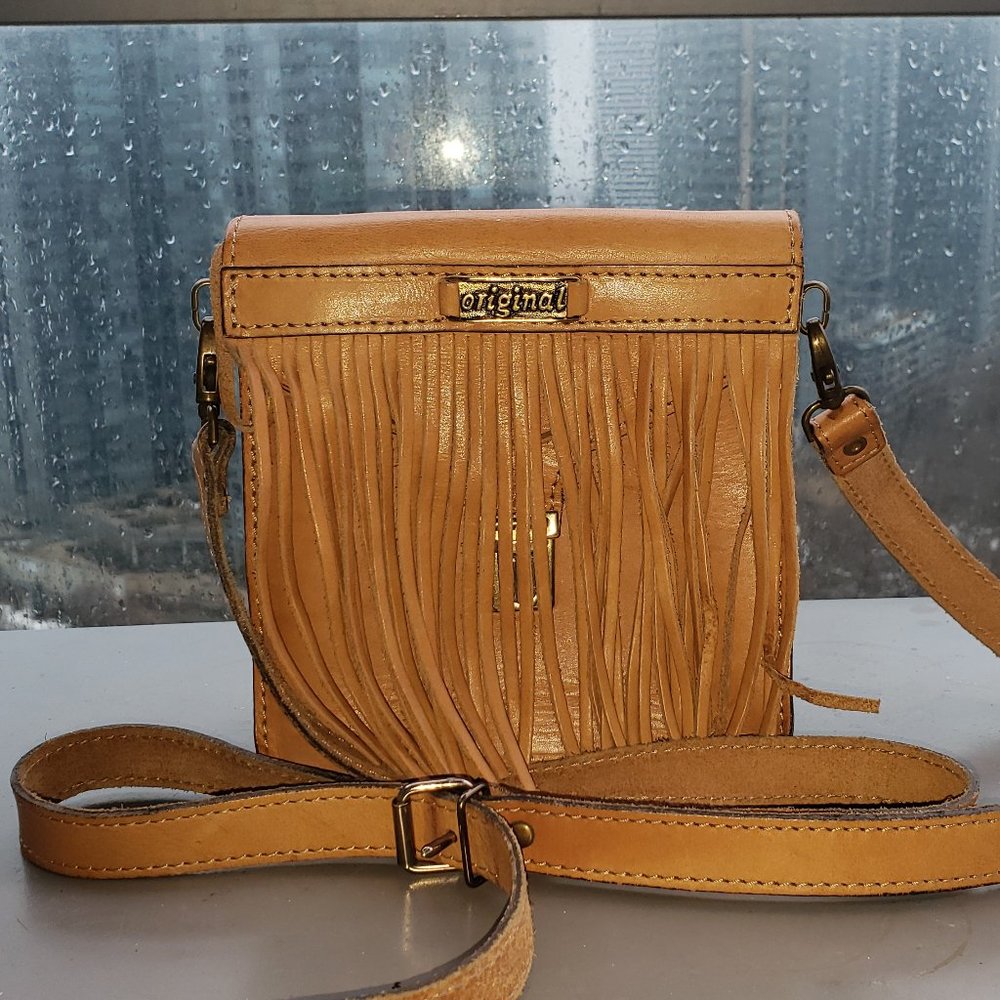 Vintage Flap Fringe Leather Clutch